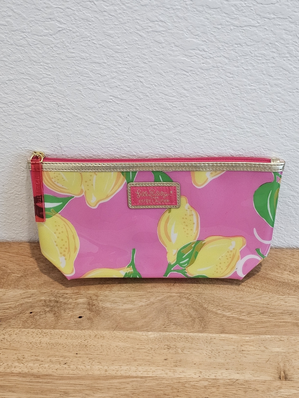 Lilly Pulitzer x Estée Lauder Pink Lemon Makeup Bag Pouch, GUC